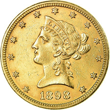 Moneta, USA, Coronet Head, $10, Eagle, 1898, U.S. Mint, Philadelphia, AU(55-58)