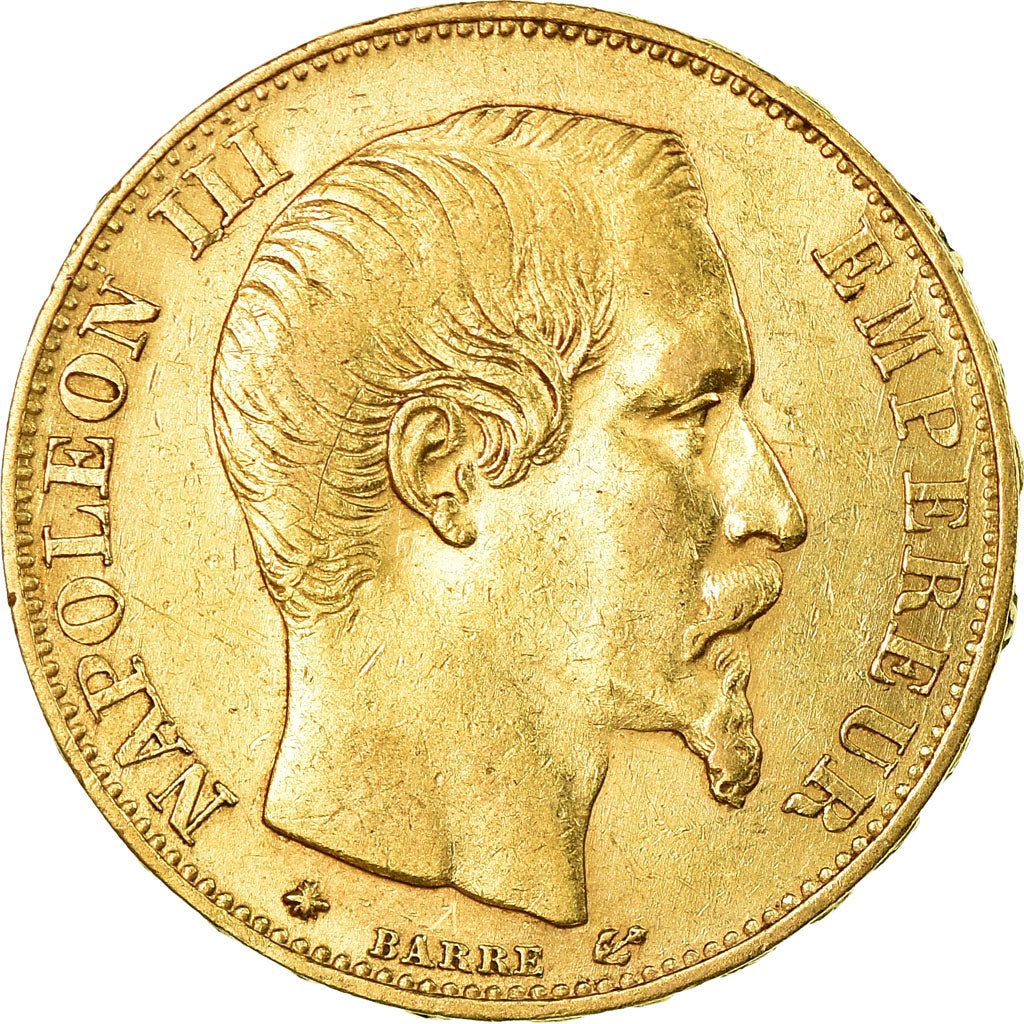 Moneta, Francja, Napoleon III, Napoléon III, 20 Francs, 1860, Strasbourg