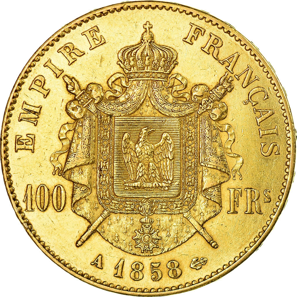 Monnaie, France, Napoleon III, 100 Francs, 1858, Paris, TTB, Or, Gadoury:1135