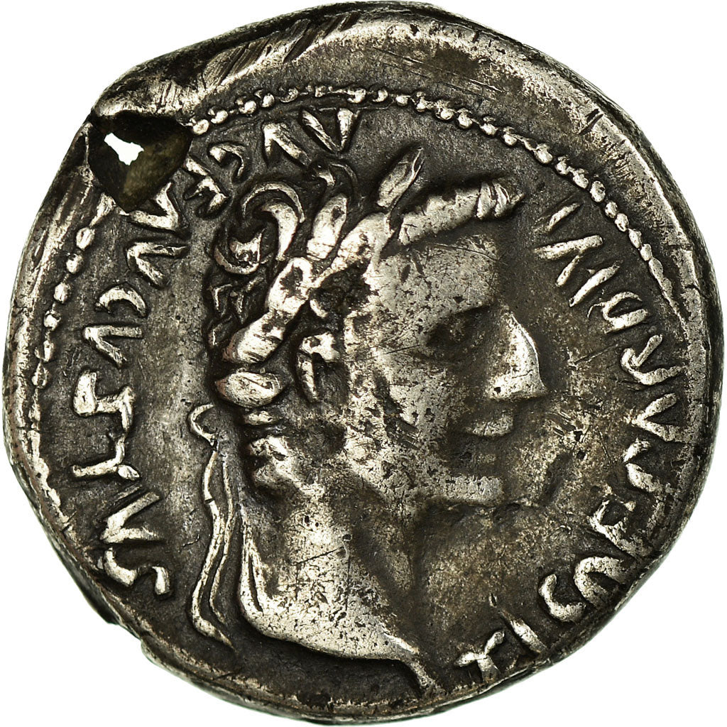 Coin, Tiberius, Denarius, Lyon - Lugdunum, Fourrée, VF(30-35), Silver, Cohen:16