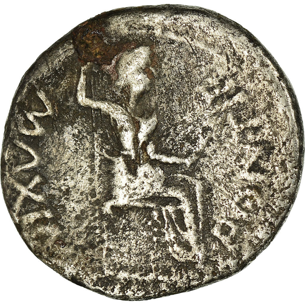 Münze, Tiberius, Denarius, Lyon - Lugdunum, S+, Silber, Cohen:16
