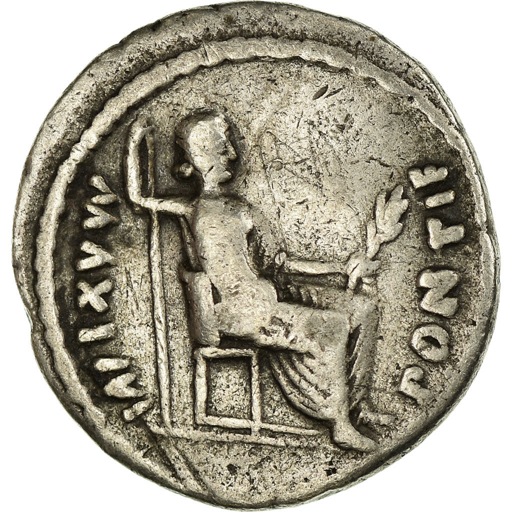Münze, Tiberius, Denarius, Lyon - Lugdunum, S+, Silber, Cohen:16