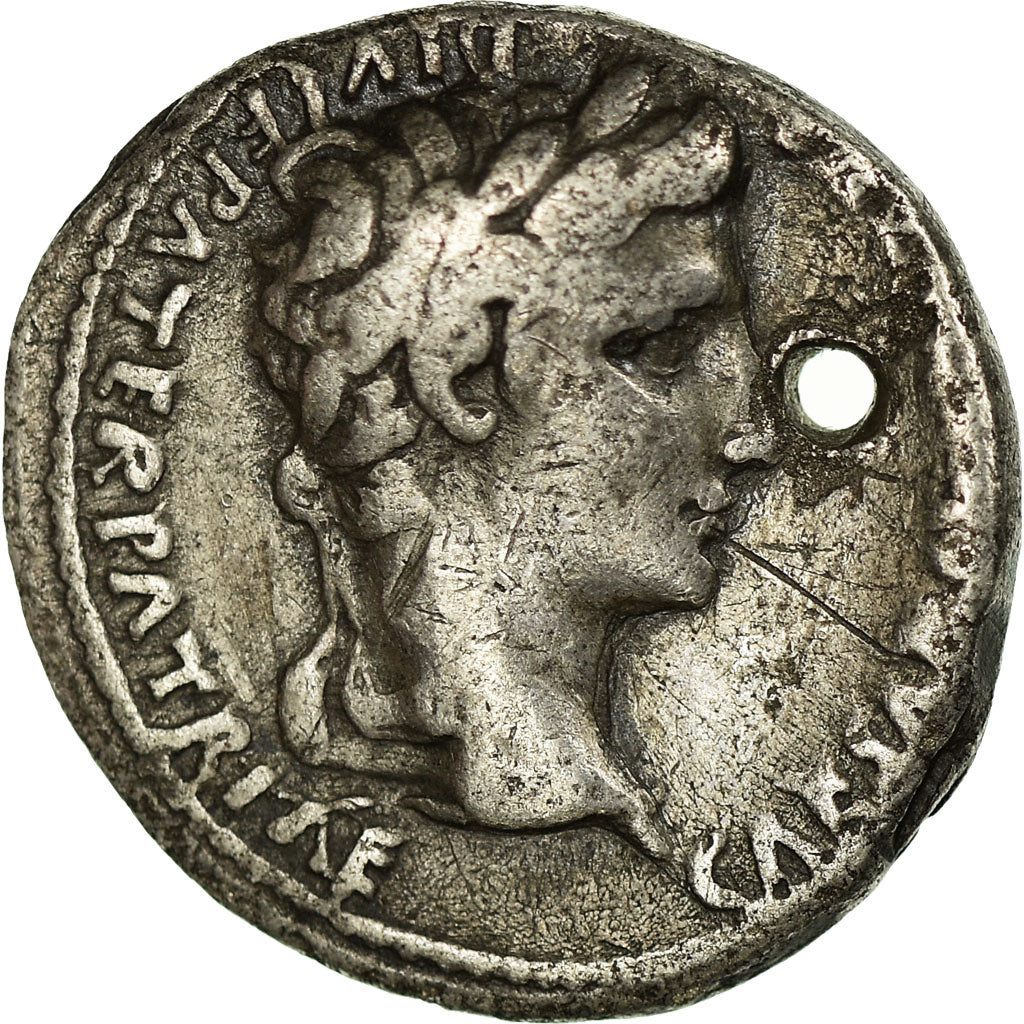 Moneta, Augustus, Denarius, Lyon - Lugdunum, MB+, Argento, RIC:207