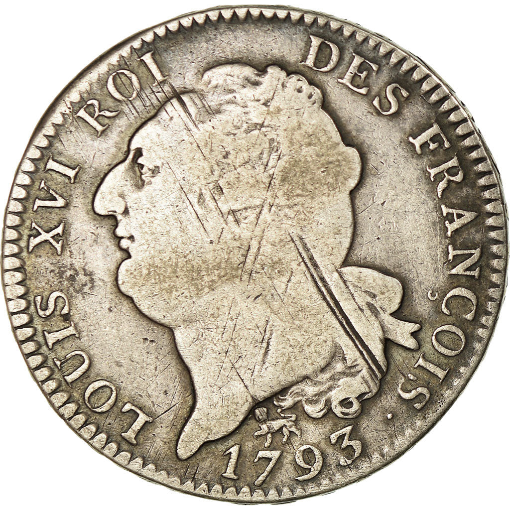 Coin, France, Écu de 6 livres françois, ECU, 6 Livres, 1793, Paris, VF(30-35)