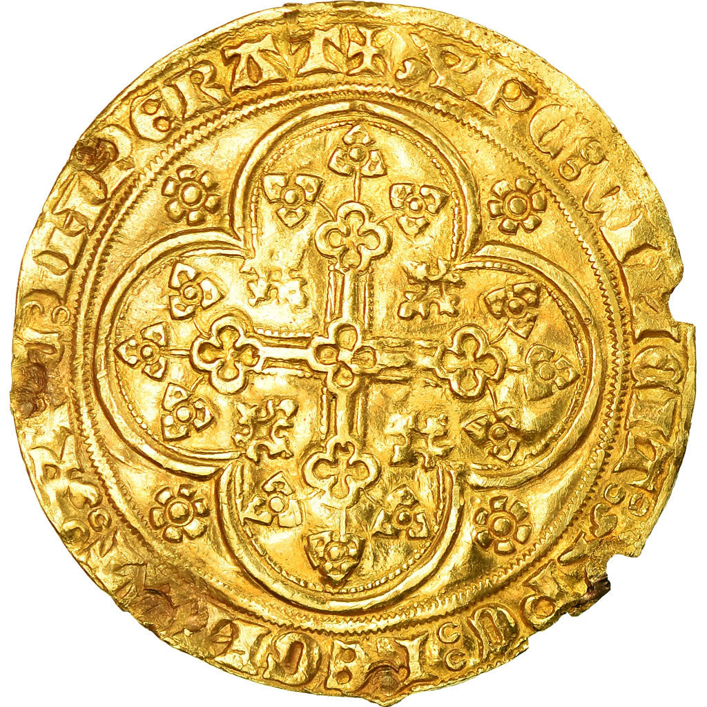 Monnaie, France, Flandre, Louis II de Mâle, Chaise d'or, TB+, Or, Boudeau:2226