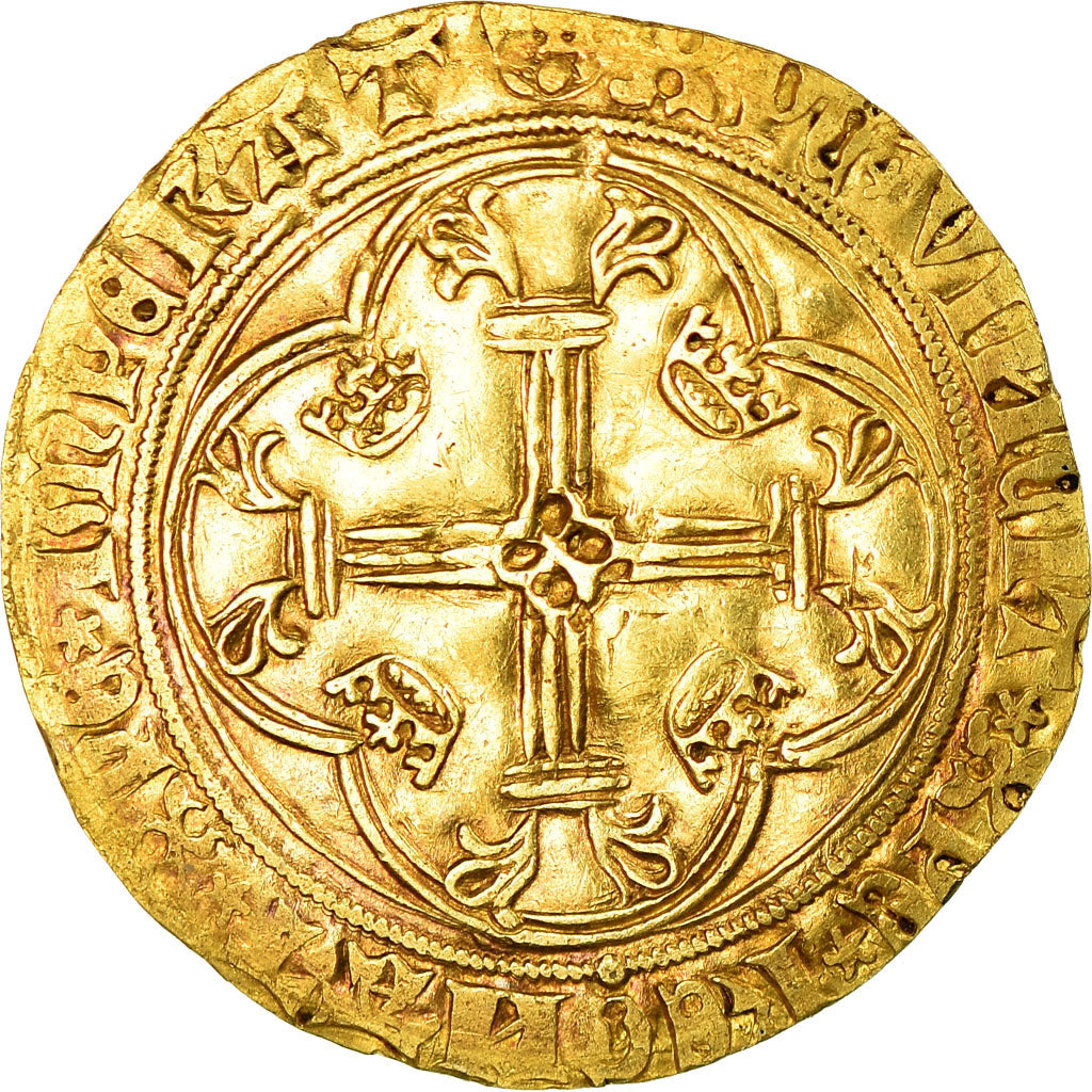 Munten, Frankrijk, Charles VII, Ecu d'or, Tournai, FR, Goud, Duplessy:511E