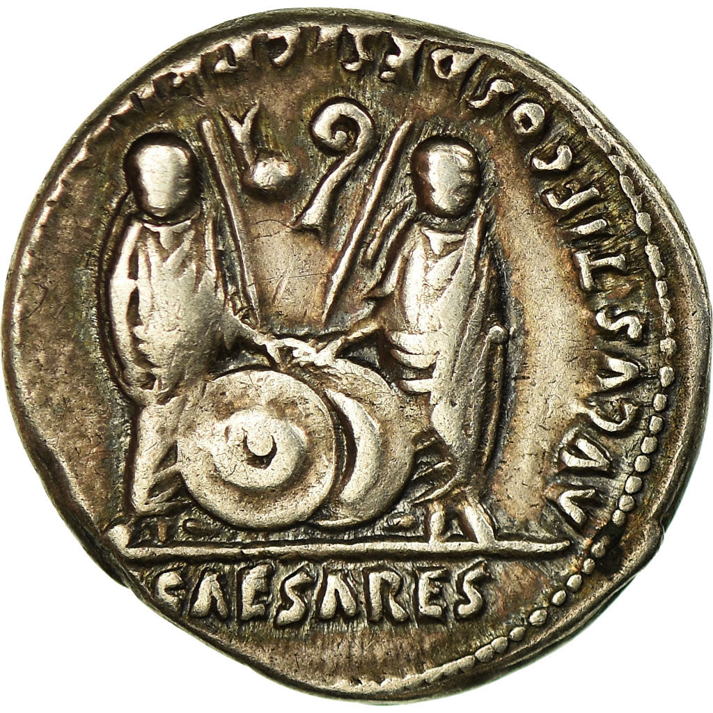 Münze, Augustus, Denarius, Lyon - Lugdunum, SS, Silber, RIC:210