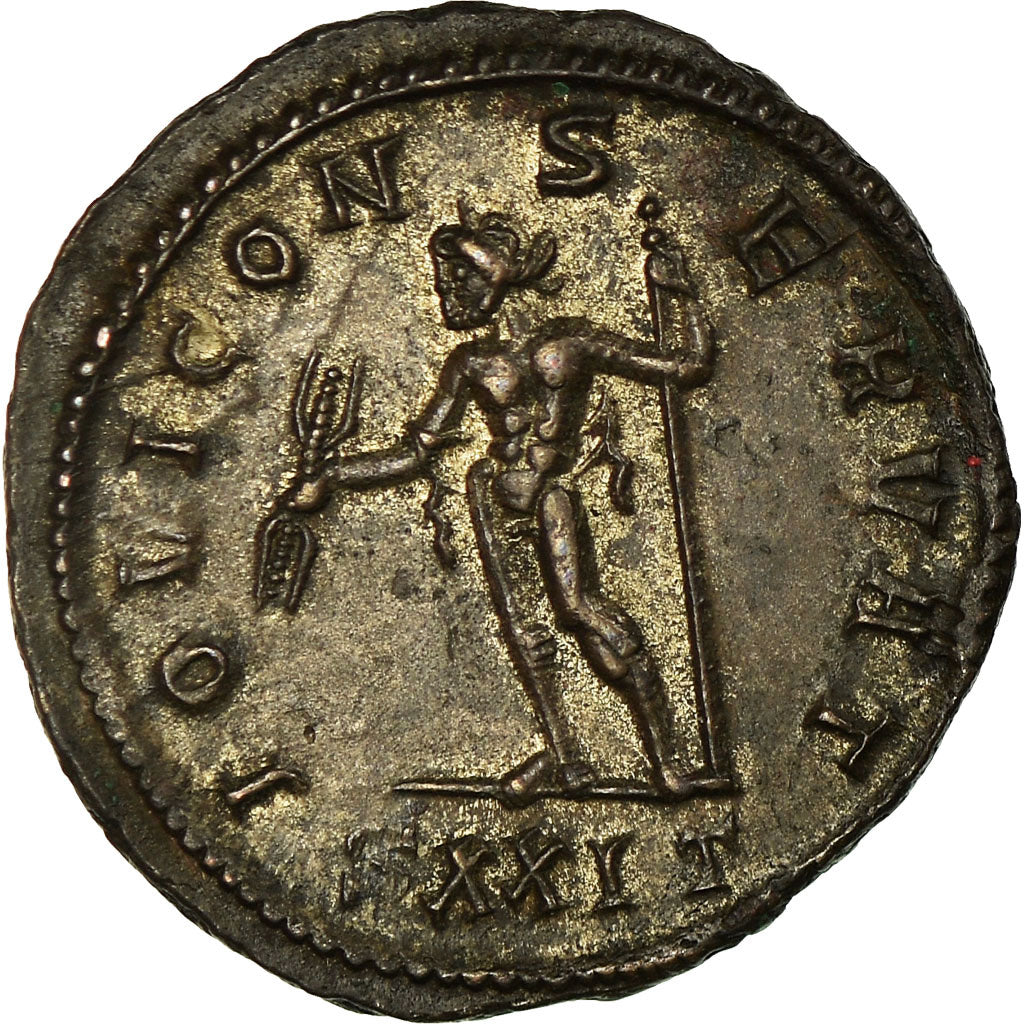 Coin, Maximianus, Aurelianus, Ticinum, AU(55-58), Billon, RIC:557