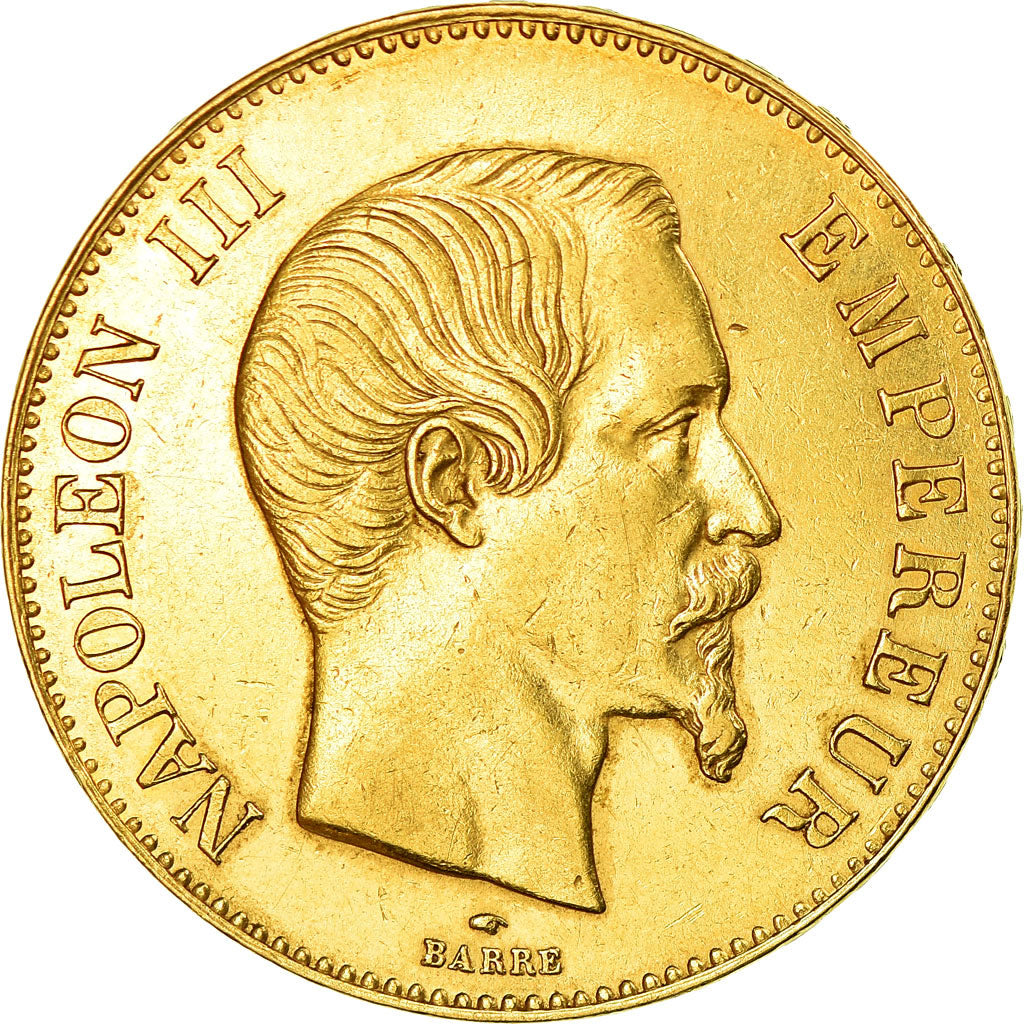Moeda, França, Napoleon III, Napoléon III, 100 Francs, 1855, Paris, AU(50-53)