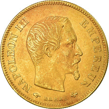 Moneta, Francja, Napoleon III, Napoléon III, 10 Francs, 1858, Paris, AU(55-58)
