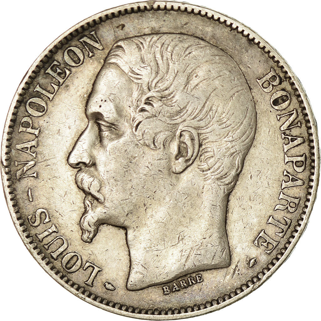Coin, France, Napoleon III, 5 Francs, 1852, Paris, VF(20-25), Silver, KM:773.1