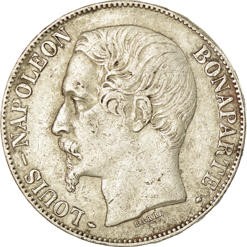 Coin, France, Napoleon III, 5 Francs, 1852, Paris, VF(30-35), Silver, KM:773.1