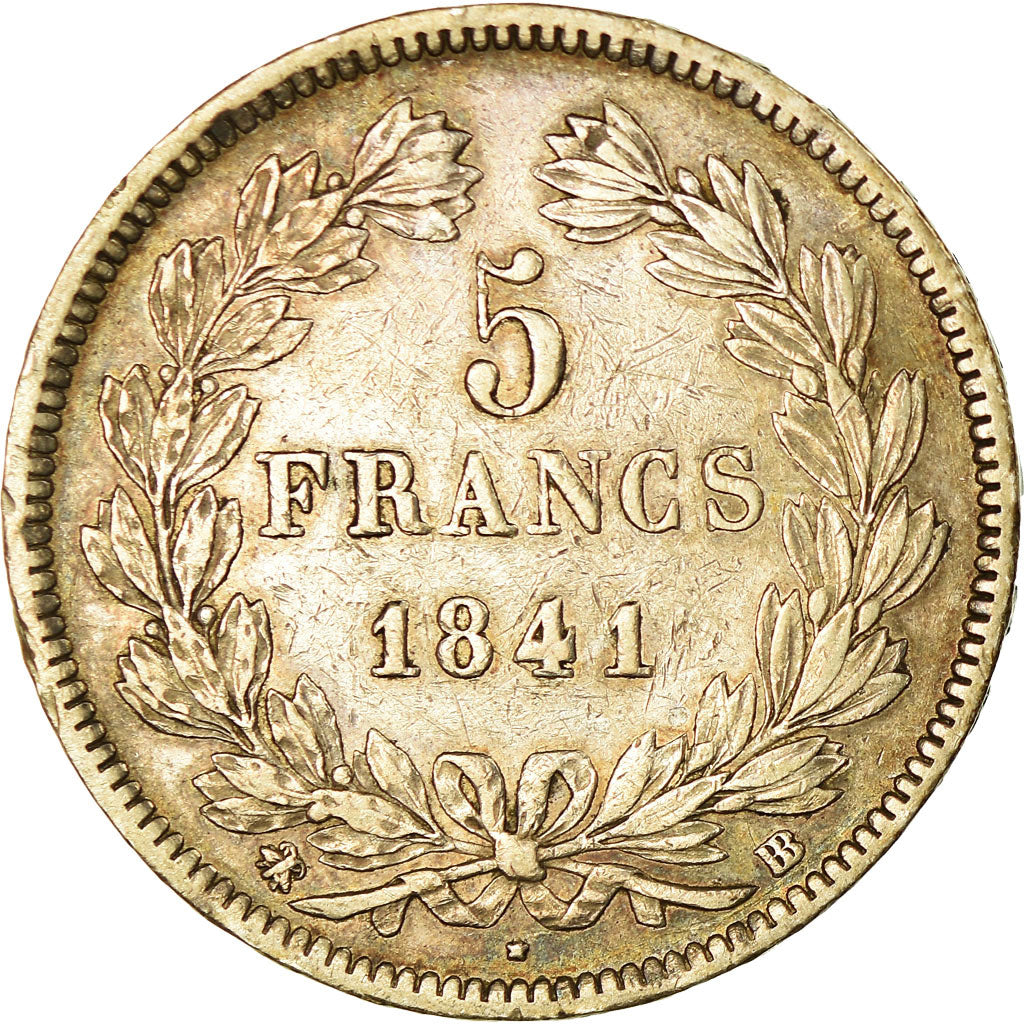 Munten, Frankrijk, Louis-Philippe, 5 Francs, 1841, Strasbourg, FR, Zilver