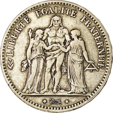 Coin, France, Hercule, 5 Francs, 1876, Paris, EF(40-45), Silver, KM:820.1