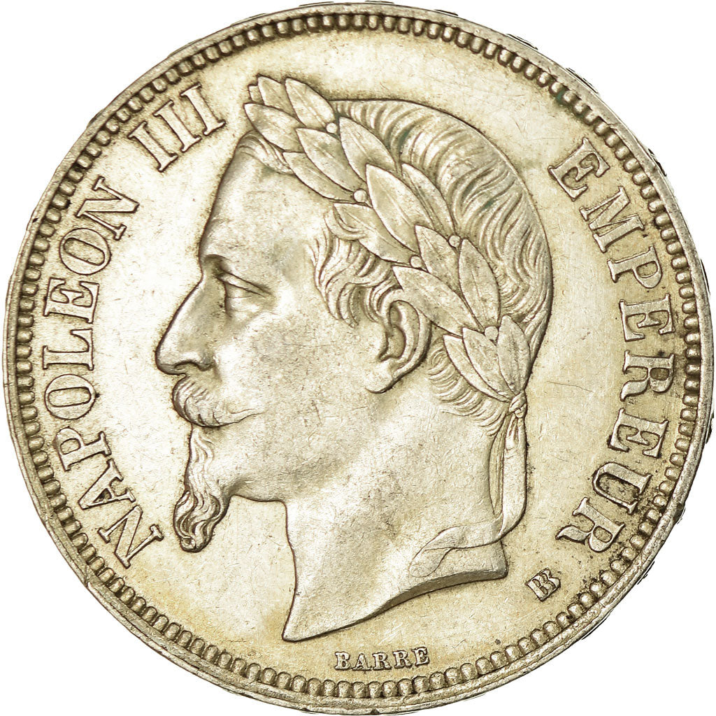 Coin, France, Napoléon III, 5 Francs, 1869, Strasbourg, AU(55-58), Silver