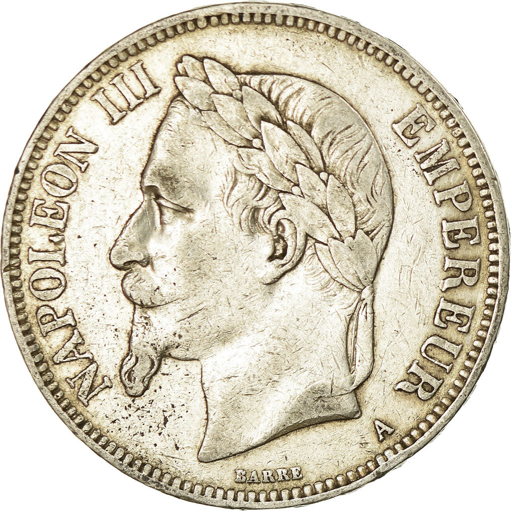 Munten, Frankrijk, Napoleon III, Napoléon III, 5 Francs, 1870, Paris, ZF