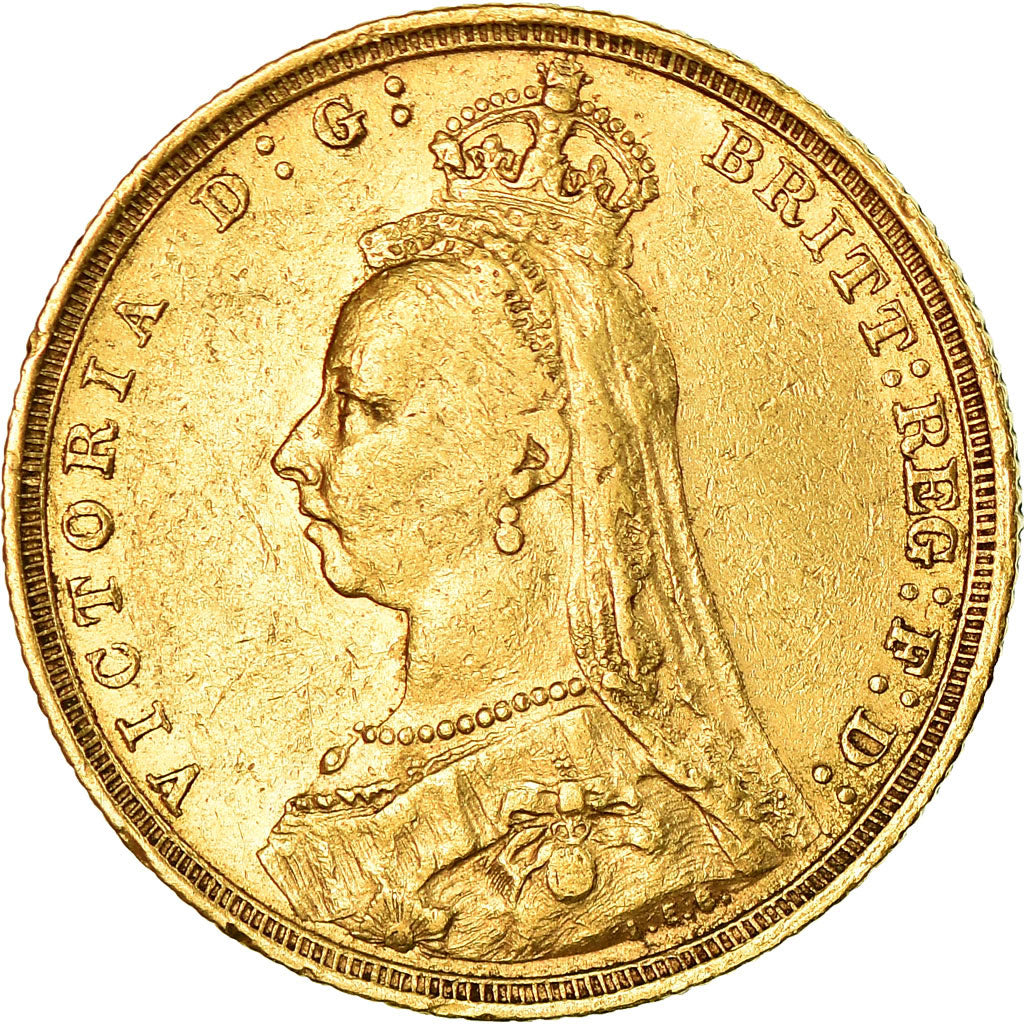 Coin, Australia, Victoria, Sovereign, 1893, Sydney, EF(40-45), Gold, KM:13