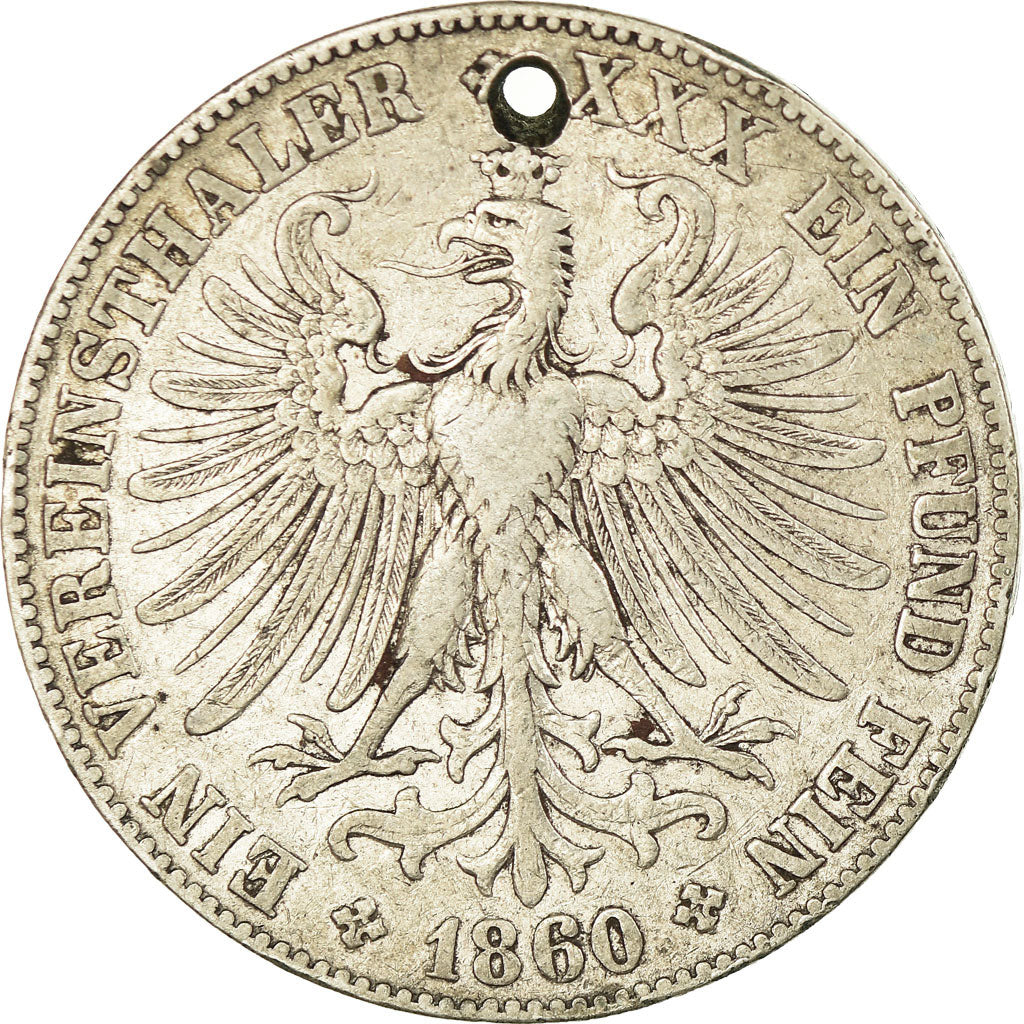 Monnaie, Etats allemands, FRANKFURT AM MAIN, Thaler, 1860, Frankfurt, TB+