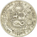 Monnaie, Pérou, SOUTH PERU, Sol, 1887, Santiago, TB+, Argent, KM:196.22