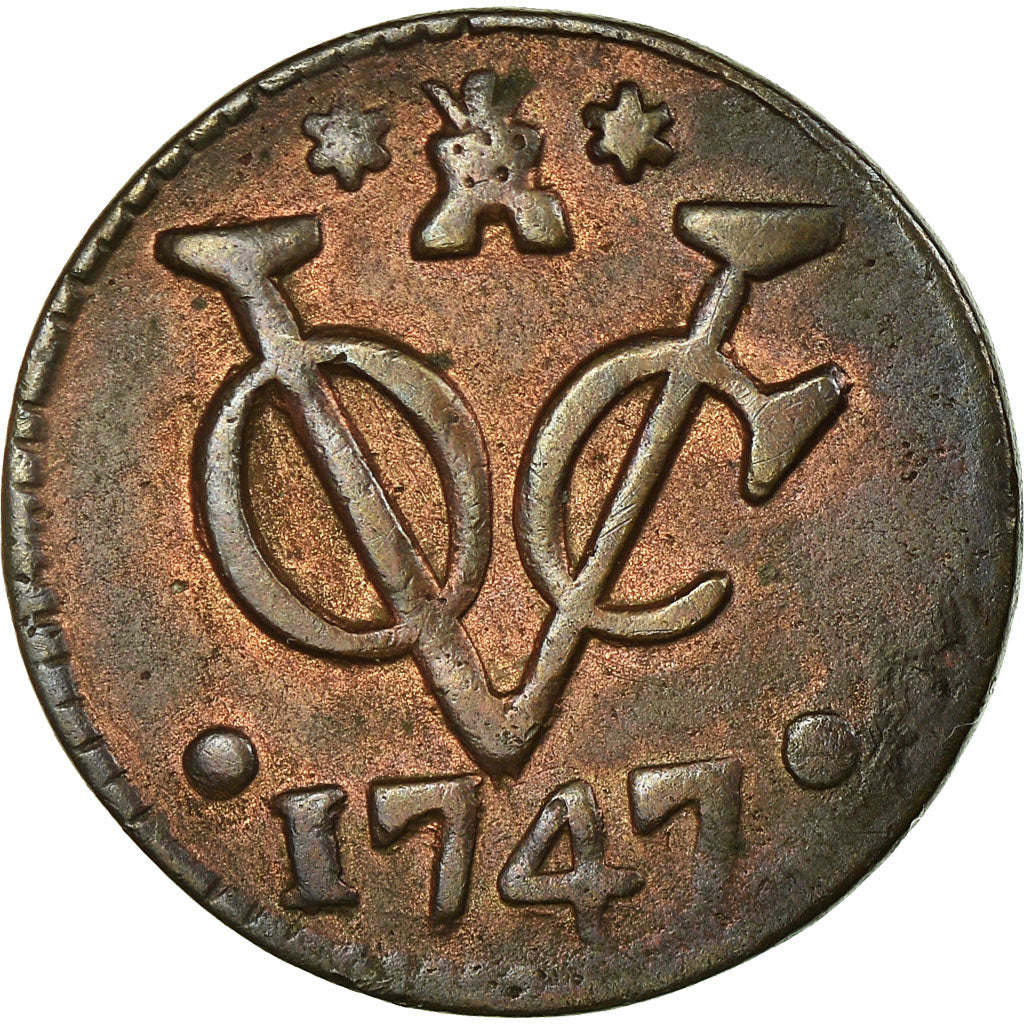 Coin, NETHERLANDS EAST INDIES, Duit, 1747, AU(55-58), Copper, KM:152.2