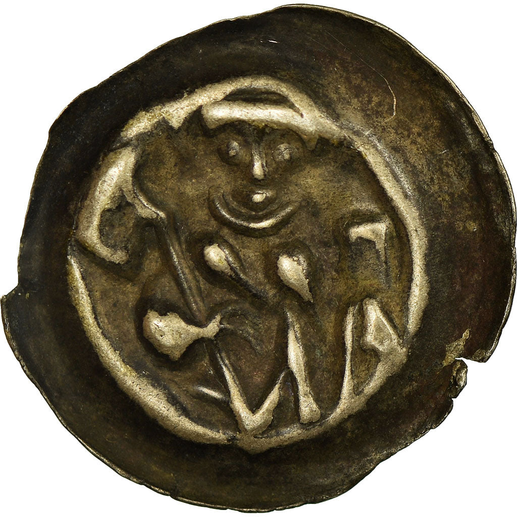 Moeda, Estados Alemães, Matthiaspfennig, Bracteate, Goslar, AU(50-53), Prata