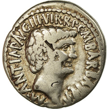 Moneta, Marcus Antonius, Denarius, Ephesos, Rare, MB+, Argento, Crawford:517/2