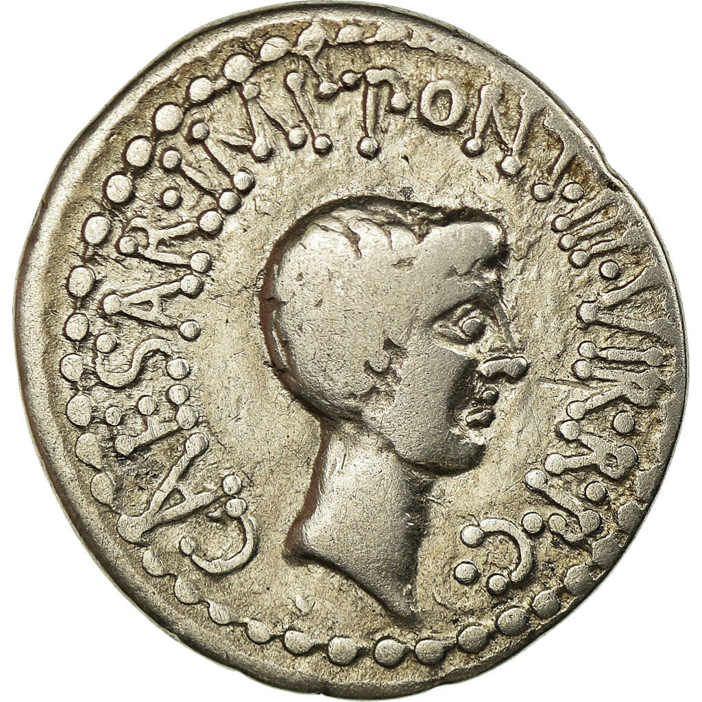 Moneta, Marcus Antonius, Denarius, Ephesos, Rare, MB+, Argento, Crawford:517/2