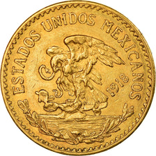 Coin, Mexico, 20 Pesos, 1918, Mexico City, AU(55-58), Gold, KM:478