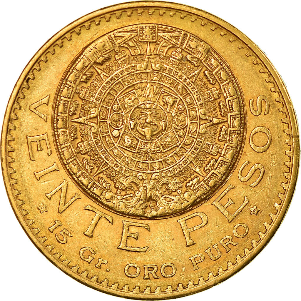 Coin, Mexico, 20 Pesos, 1918, Mexico City, AU(55-58), Gold, KM:478