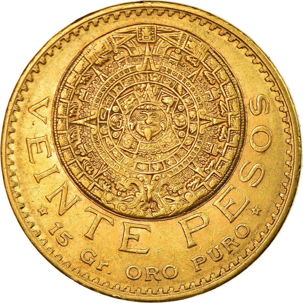 Coin, Mexico, 20 Pesos, 1919, Mexico City, AU(50-53), Gold, KM:478