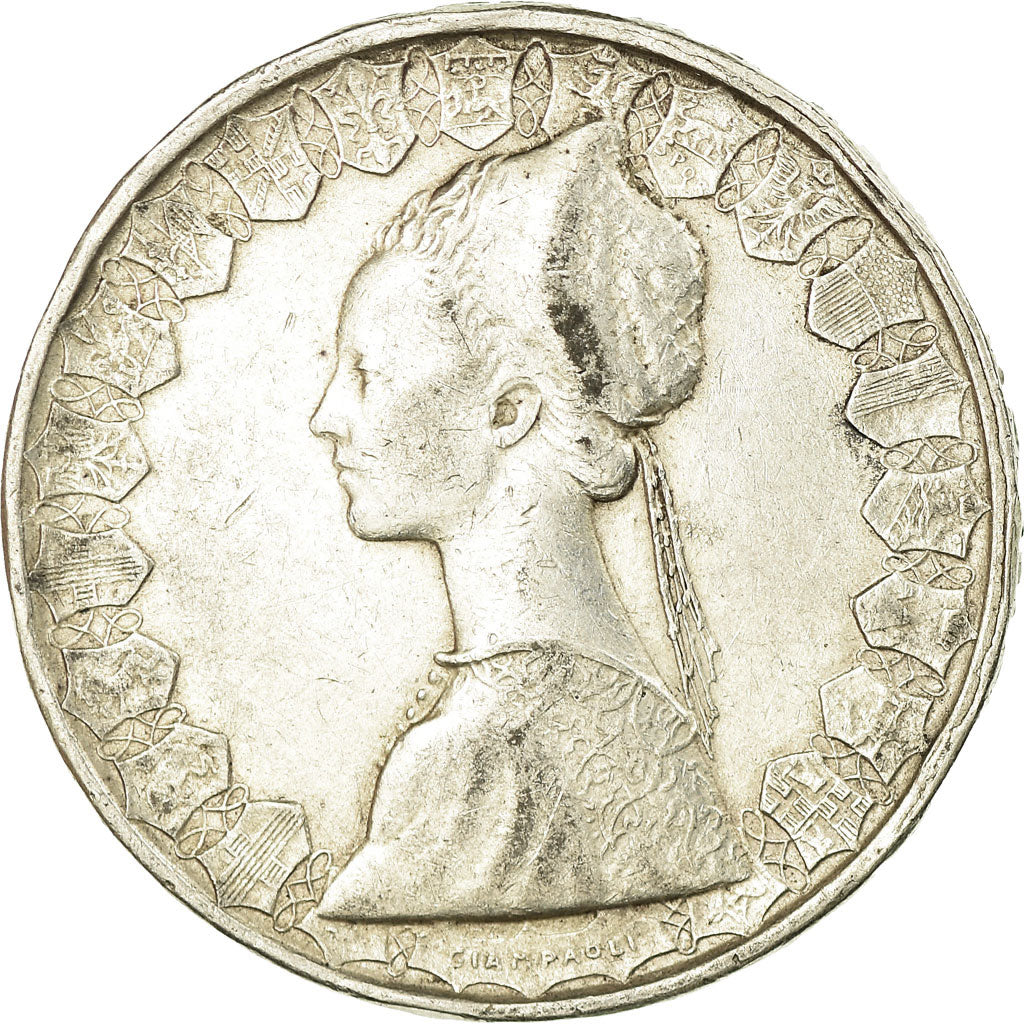 Coin, Italy, 500 Lire, 1958, Rome, AU(50-53), Silver, KM:98