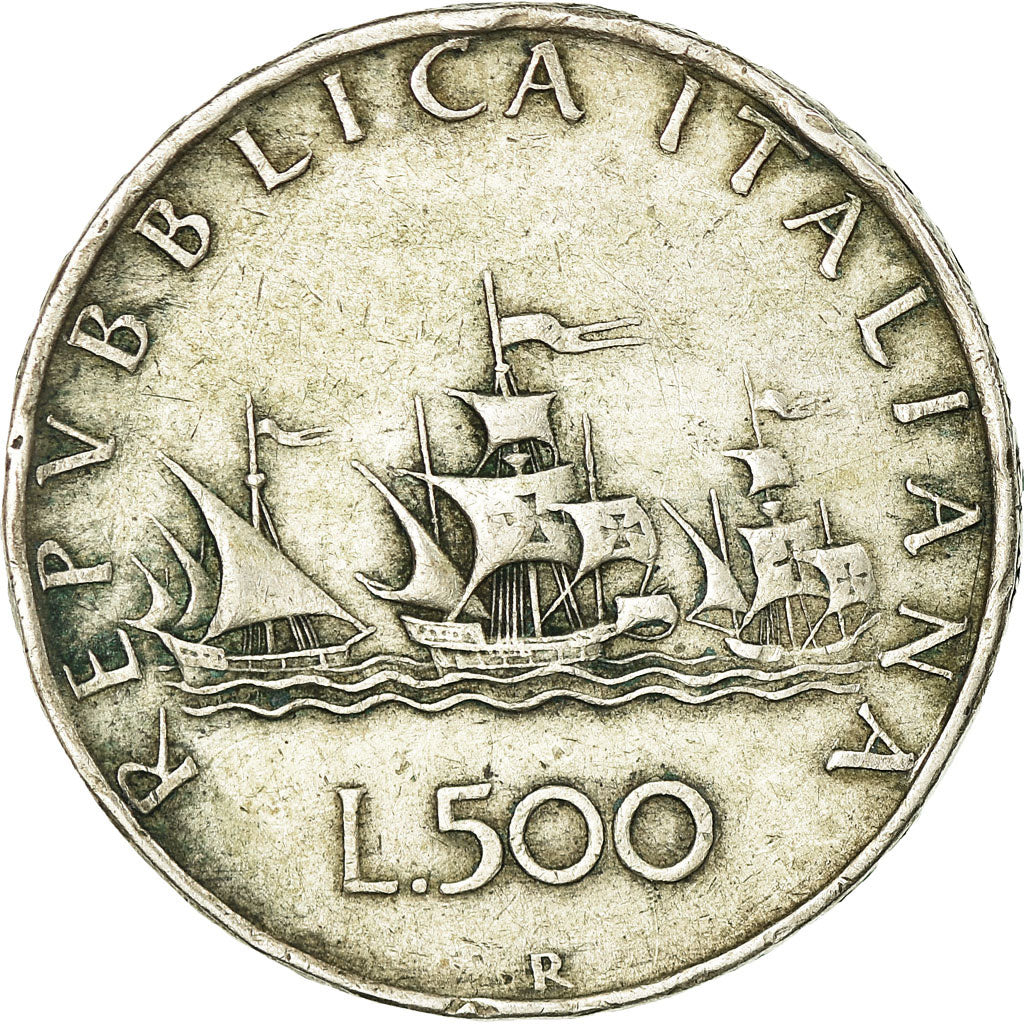 Coin, Italy, 500 Lire, 1959, Rome, AU(50-53), Silver, KM:98