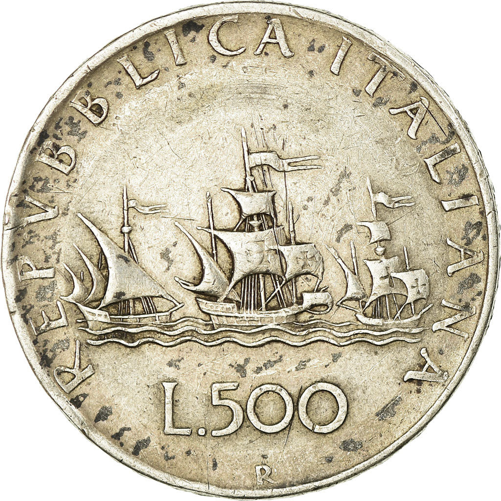 Coin, Italy, 500 Lire, 1959, Rome, AU(50-53), Silver, KM:98