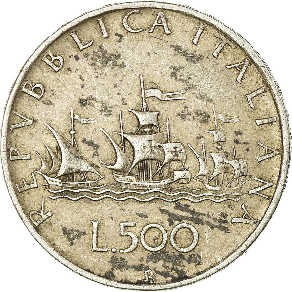 Coin, Italy, 500 Lire, 1959, Rome, AU(50-53), Silver, KM:98