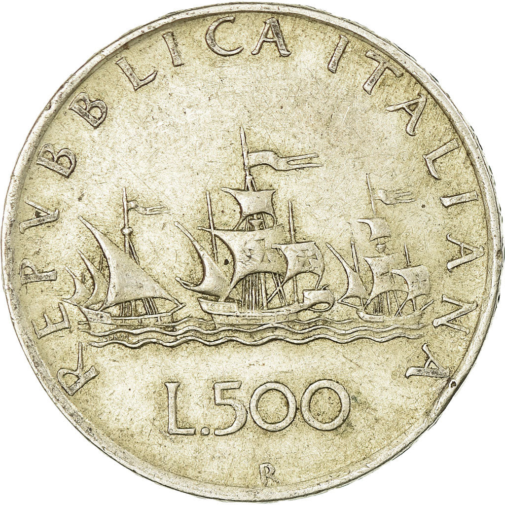 Coin, Italy, 500 Lire, 1959, Rome, AU(50-53), Silver, KM:98