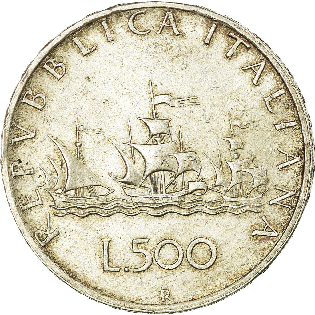 Coin, Italy, 500 Lire, 1959, Rome, AU(55-58), Silver, KM:98