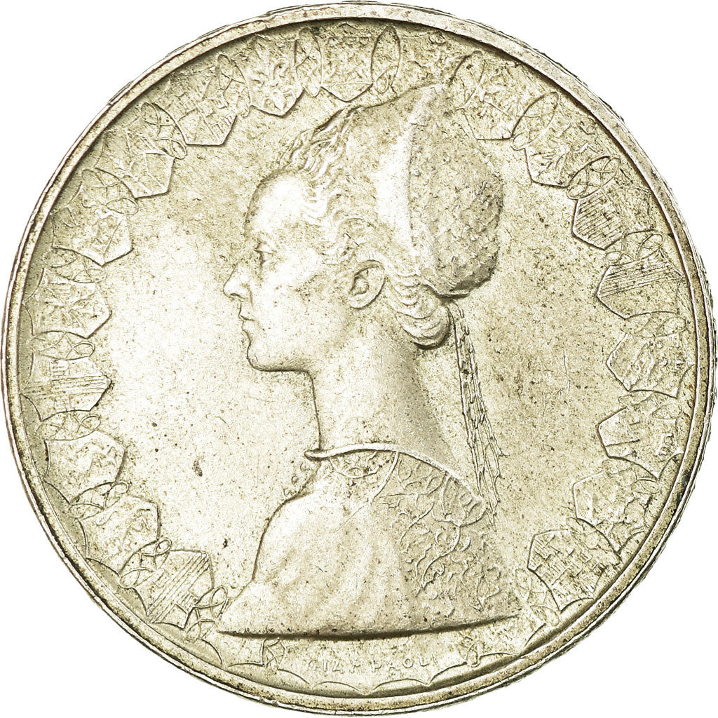 Coin, Italy, 500 Lire, 1961, Rome, AU(50-53), Silver, KM:98