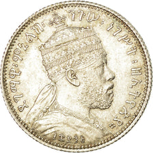 Coin, Ethiopia, Menelik II, 1/4 Birr, EE 1887 (1894), Paris, MS(63), Silver