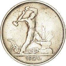 Coin, Russia, 50 Kopeks, 1924, EF(40-45), Silver, KM:89.1