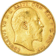 Moneda, Australia, Edward VII, Sovereign, 1906, Perth, MBC, Oro, KM:15