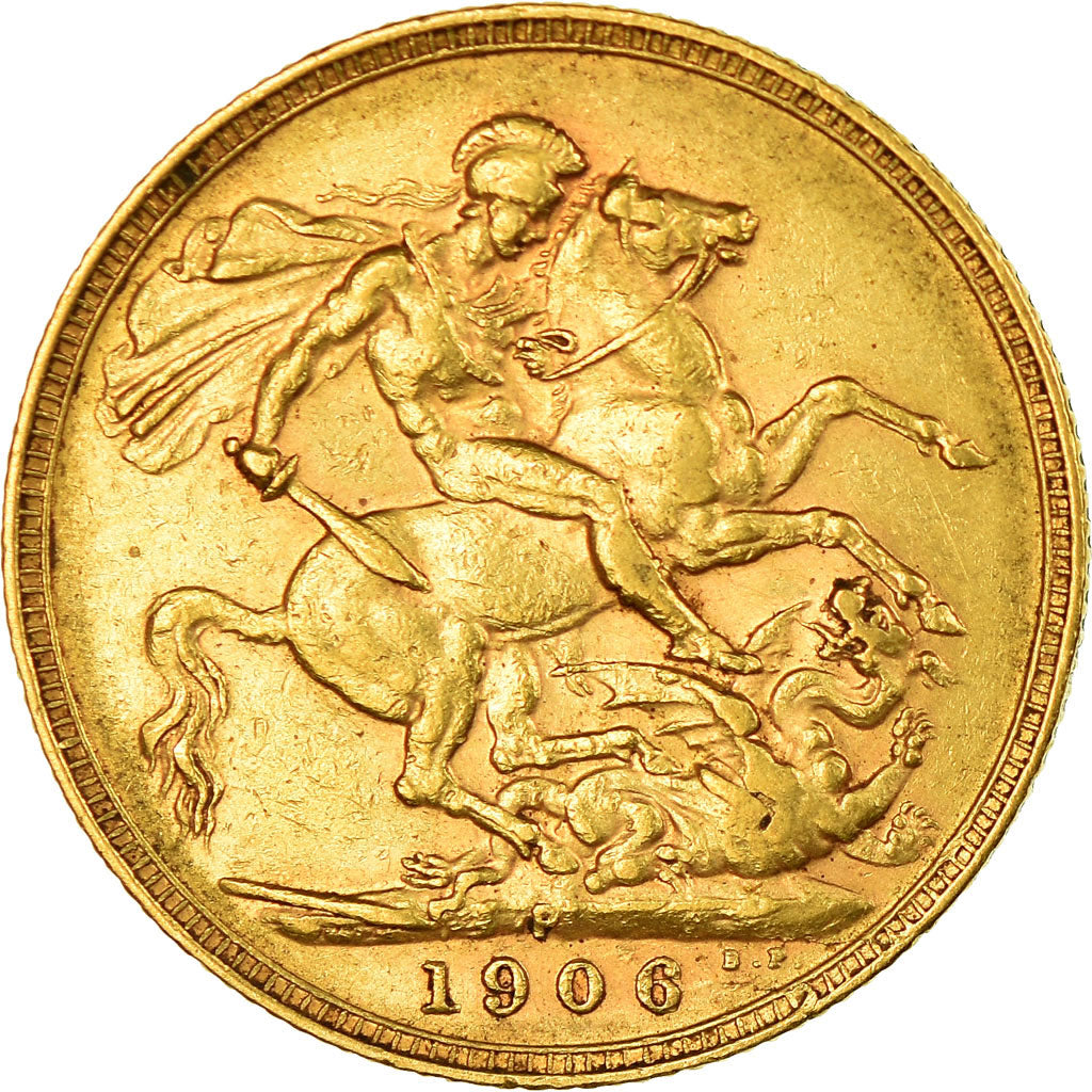 Coin, Australia, Edward VII, Sovereign, 1906, Perth, EF(40-45), Gold, KM:15