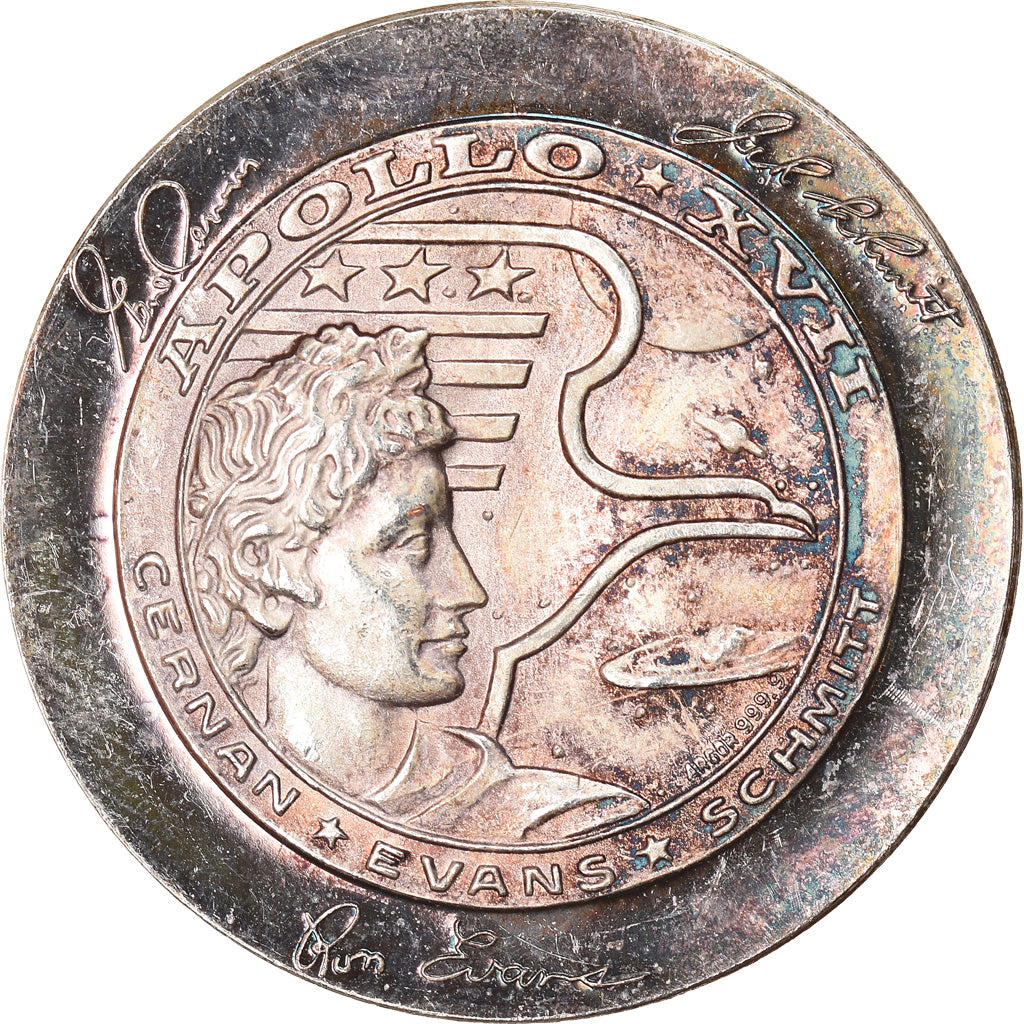 Zwitserland, Medaille, Apollo XVII, Cernan, Evans, Schmitt, Sciences &