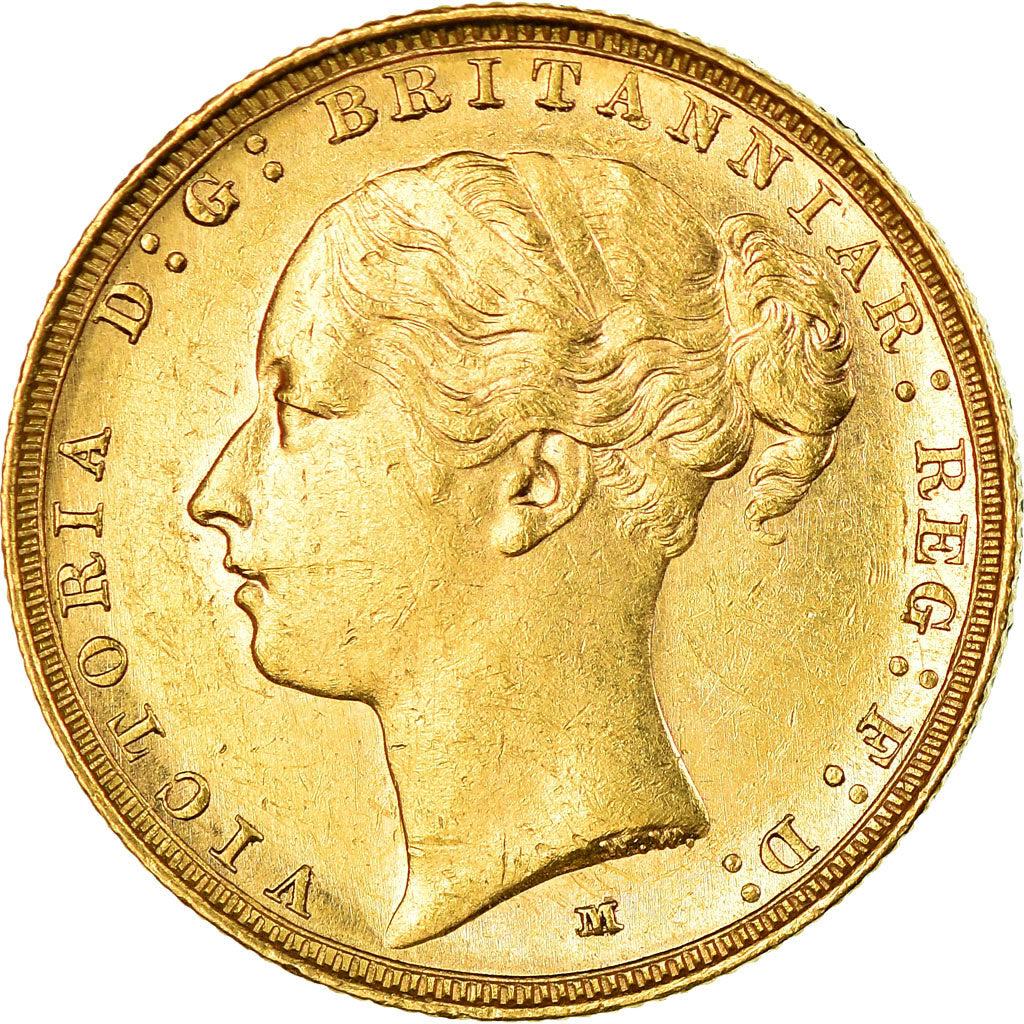 Coin, Australia, Victoria, Sovereign, 1885, Melbourne, AU(55-58), Gold, KM:7