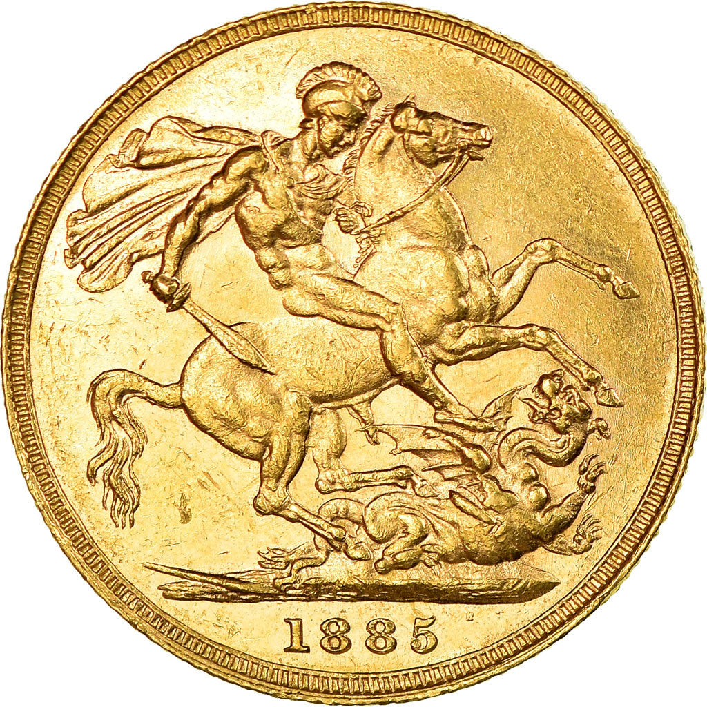 Coin, Australia, Victoria, Sovereign, 1885, Melbourne, AU(55-58), Gold, KM:7