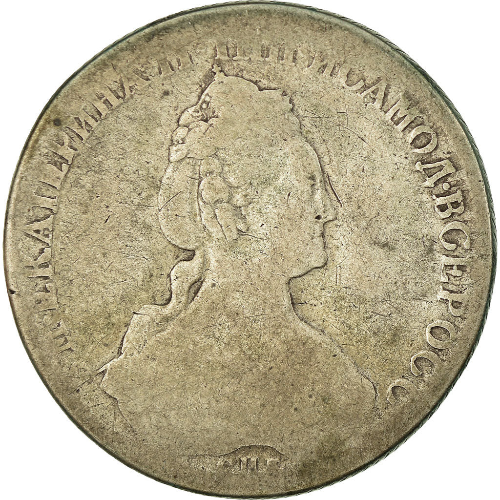 Coin, Russia, Catherine II, Rouble, 1781, St. Petersburg, VF(20-25), Silver