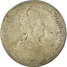 Coin, Russia, Catherine II, Rouble, 1781, St. Petersburg, VF(20-25), Silver
