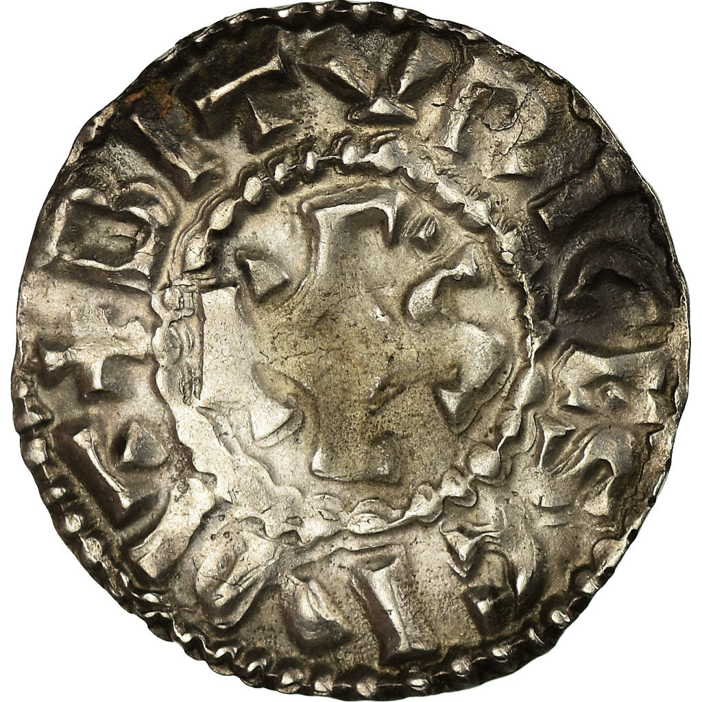 Munten, Frankrijk, Charles le Chauve, Denarius, Bourges, ZF+, Zilver, Prou:743
