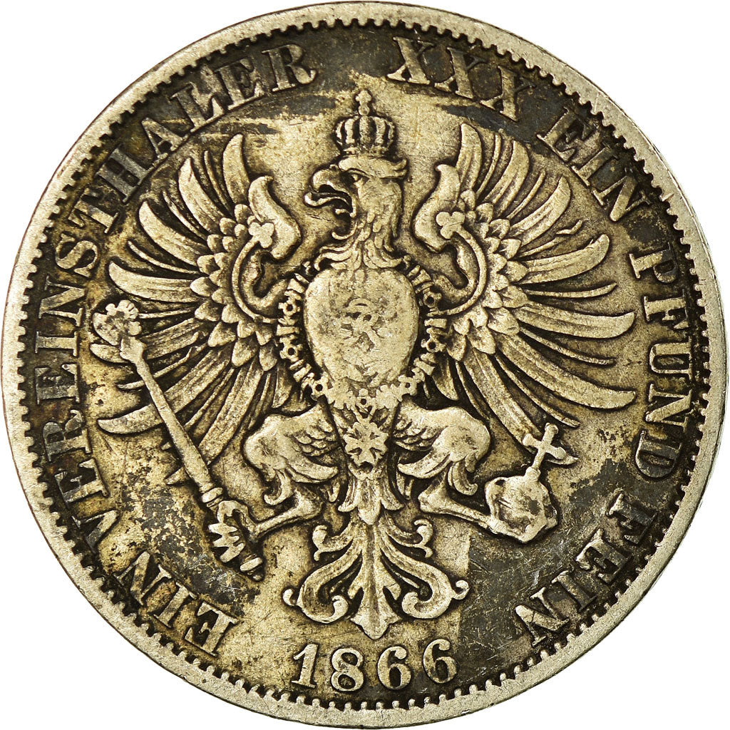 Coin, German States, PRUSSIA, Wilhelm I, Thaler, 1866, Berlin, EF(40-45)