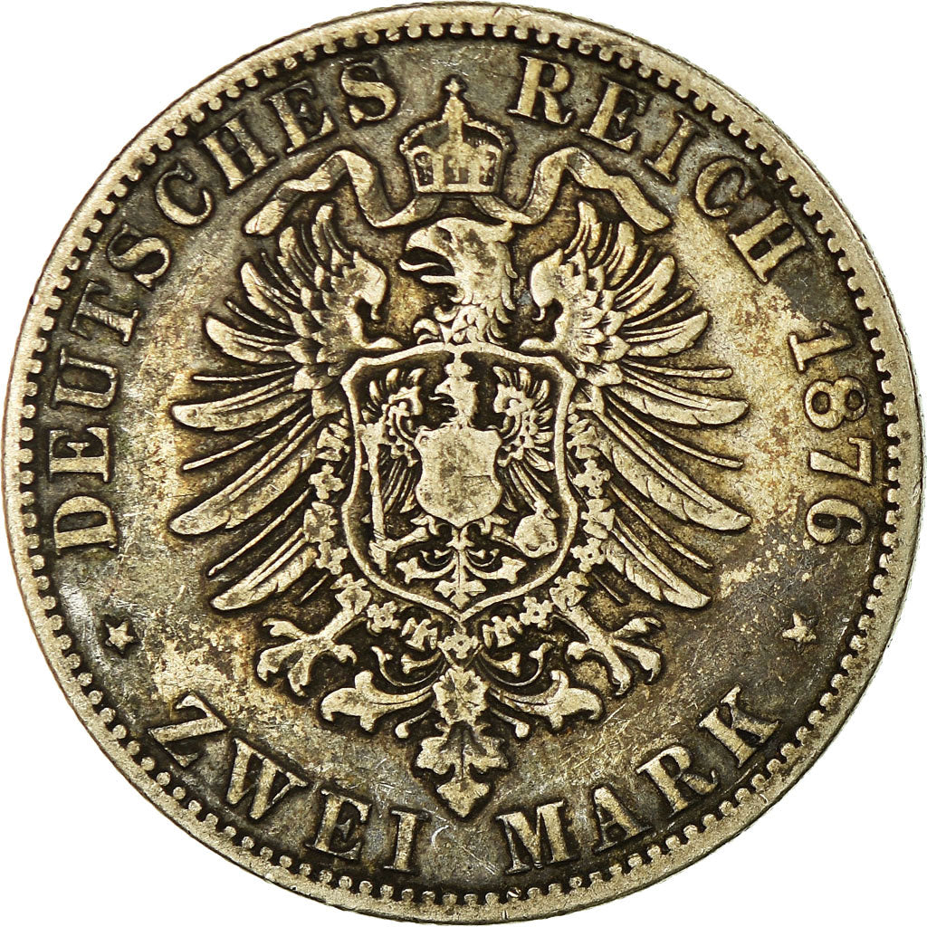 Coin, German States, PRUSSIA, Wilhelm I, 2 Mark, 1876, Berlin, EF(40-45)
