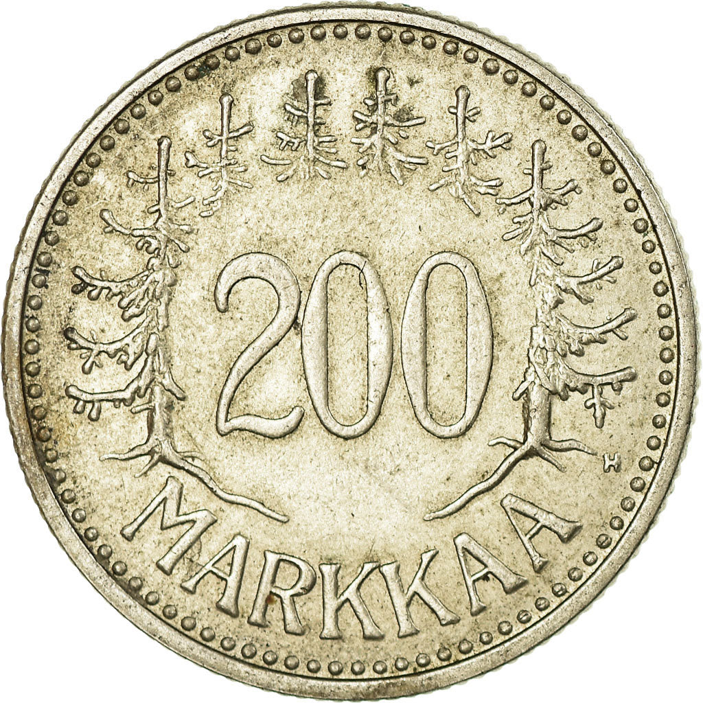Coin, Finland, 200 Markkaa, 1956, AU(50-53), Silver, KM:42